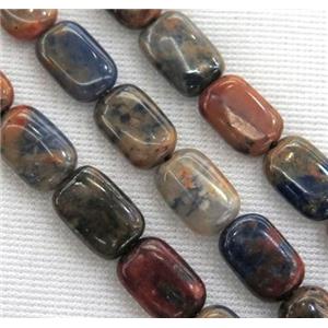 Orange Sodalite beads, rectangle, approx 8x12mm