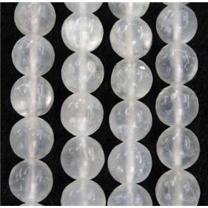 white Calcite beads, round, approx 10mm dia