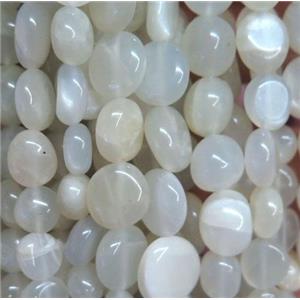 white MoonStone chips beads, freeform, approx 6-10mm