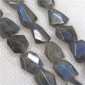 Labradorite chip beads, freeform, Grade AA, approx 13x18mm