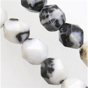 black Zebra Jasper Beads Cut Round, approx 8mm dia