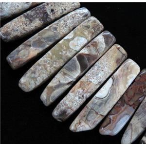 ocean jasper collar bead, stick, top drilled, approx 10-50mm