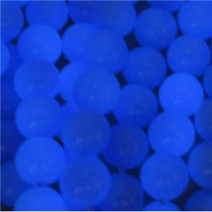 blue GlowStone beads, round, approx 6mm dia