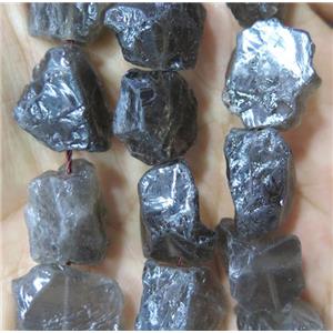 Smoky Quartz nugget chip beads, freeform, rough, approx 10-18mm