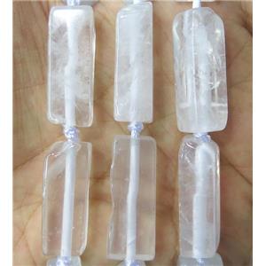 clear quartz cuboid beads, approx 10x30mm