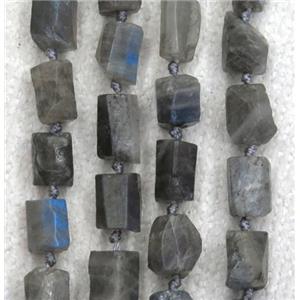 labradorite chip beads, tube, approx 8-10mm