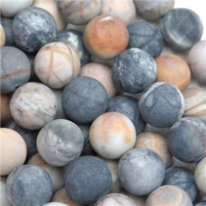 Picasso Jasper Beads Creek Matte Round, approx 4mm dia