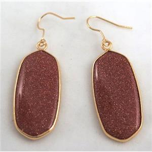gemstone earring, colorfast, approx 15-37mm