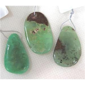 Australian Chrysoprase pendant, green, A-grade, approx 20-40mm