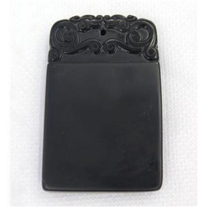 black Obsidian pendant, approx 38-60mm