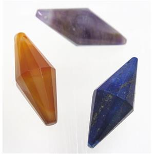 mix gemstone pendulum pendant, approx 15-38mm