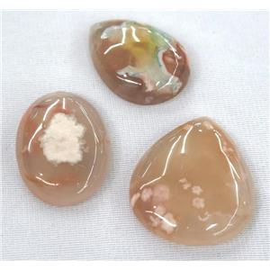 lt.pink Cherry Agate pendant, mix shape, approx 15-60mm