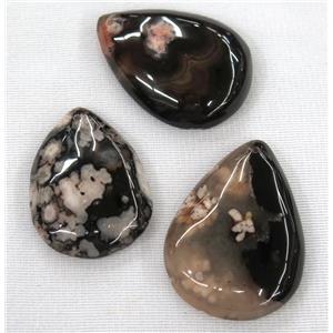 black Cherry Agate teardrop pendant, approx 15-60mm