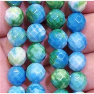 Rainforest jasper beads, faceted round, stability, 8mm dia, approx 50pcs per st