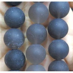 round matte Smoky Quartz Beads, approx 6mm dia