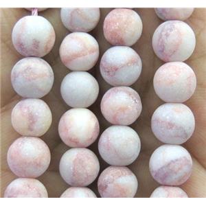 round matte Red Silk Jasper Beads, approx 8mm dia