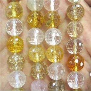 mixed gemstone beads, faceted round, approx 10mm dia