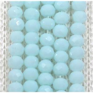 blue chinese crystal glass beads, faceted rondelle, approx 2.5x3mm, 150 pcs per st