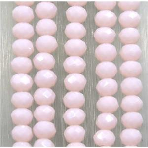 pink chinese crystal glass beads, faceted rondelle, approx 2.5x3mm, 150 pcs per st