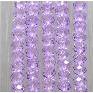 purple chinese crystal glass beads, faceted rondelle, approx 2.5x3mm, 150 pcs per st