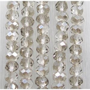 chinese crystal glass beads, faceted rondelle, approx 2.5x3mm, 150 pcs per st