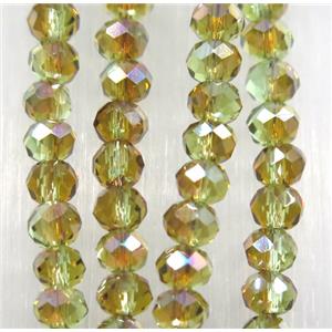 chinese crystal glass bead, faceted rondelle, approx 2.5x3mm, 150 pcs per st