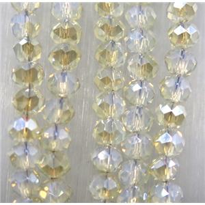 chinese crystal glass bead, faceted rondelle, approx 2.5x3mm, 150 pcs per st