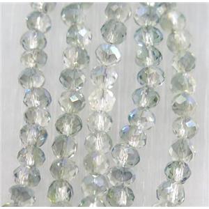 chinese crystal glass bead, faceted rondelle, approx 2.5x3mm, 150 pcs per st