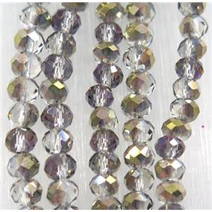 chinese crystal glass bead, faceted rondelle, approx 2.5x3mm, 150 pcs per st