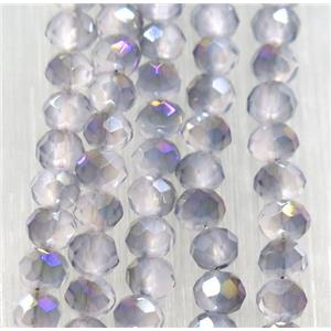 chinese crystal glass bead, faceted rondelle, approx 2.5x3mm, 150 pcs per st