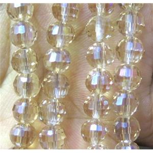 chinese crystal bead, faceted round, approx 10mm dia, 70pcs per st