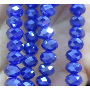 Chinese crystal glass bead, faceted rondelle, approx 6mm dia, 100pcs per st