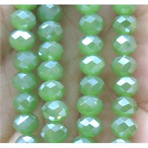 Chinese crystal glass bead, faceted rondelle, approx 6mm dia, 100pcs per st