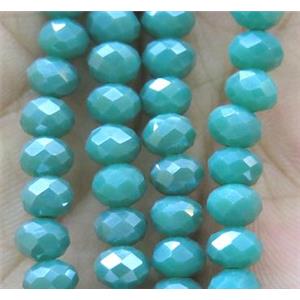 Chinese crystal glass bead, faceted rondelle, approx 6mm dia, 100pcs per st