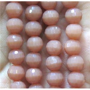 Chinese crystal glass bead, faceted round, approx 6mm dia, 72pcs per st