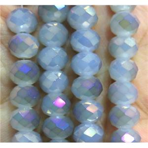 Chinese crystal glass bead, faceted rondelle, approx 8mm dia, 72pcs per st