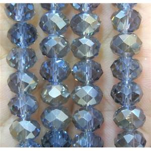 Chinese crystal glass bead, faceted rondelle, approx 8mm dia, 72pcs per st