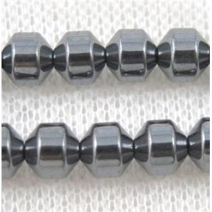 Black Hematite Awl Beads Bullet, approx 6mm dia