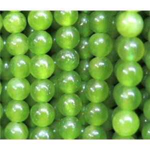 tiny round agate beads, green dye, approx 3mm dia