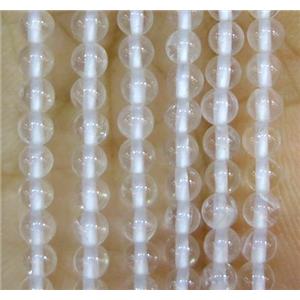 tiny clear quartz beads, round, approx 3mm dia