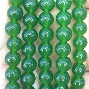 green Malaysia Jade beads, round, approx 14mm dia