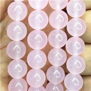 lt.pink Malaysia Jade beads, round, approx 12mm dia