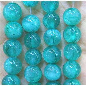 jade bead, round, stabile, approx 10mm dia, 38pcs per st