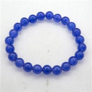 Stretch Jade bracelet, dye, approx 6mm, 28pcs per st