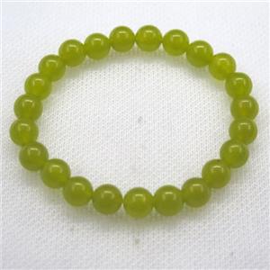 Stretch Jade bracelet, dye, approx 6mm, 28pcs per st