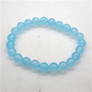 Stretch Jade bracelet, dye, approx 6mm, 28pcs per st