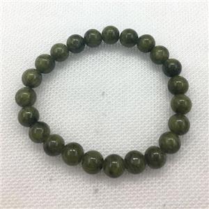 Stretch Jade bracelet, round, dye, approx 6mm, 28pcs per st