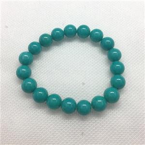 Stretch Jade bracelet, round, dye, approx 6mm, 28pcs per st