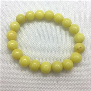 Stretch Jade bracelet, round, dye, approx 6mm, 28pcs per st