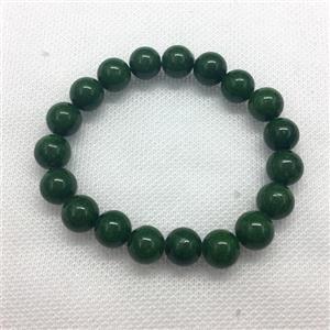 Stretch Jade bracelet, round, dye, approx 6mm, 28pcs per st